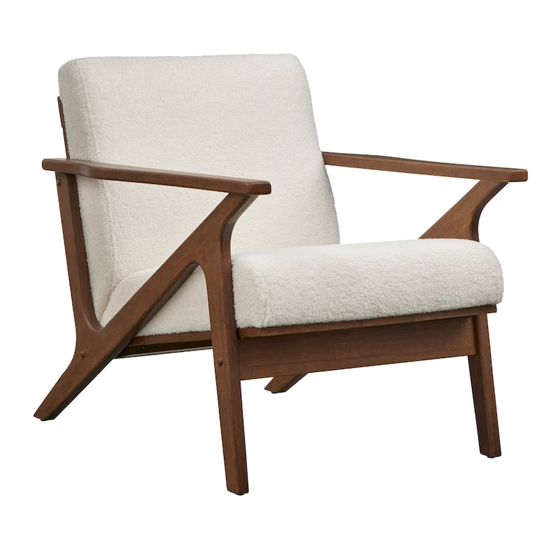 Chaise en bois de style moderne du milieu du siècle Bianca, par Simple Living