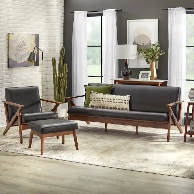 Chaise en bois de style moderne du milieu du siècle Bianca, par Simple Living