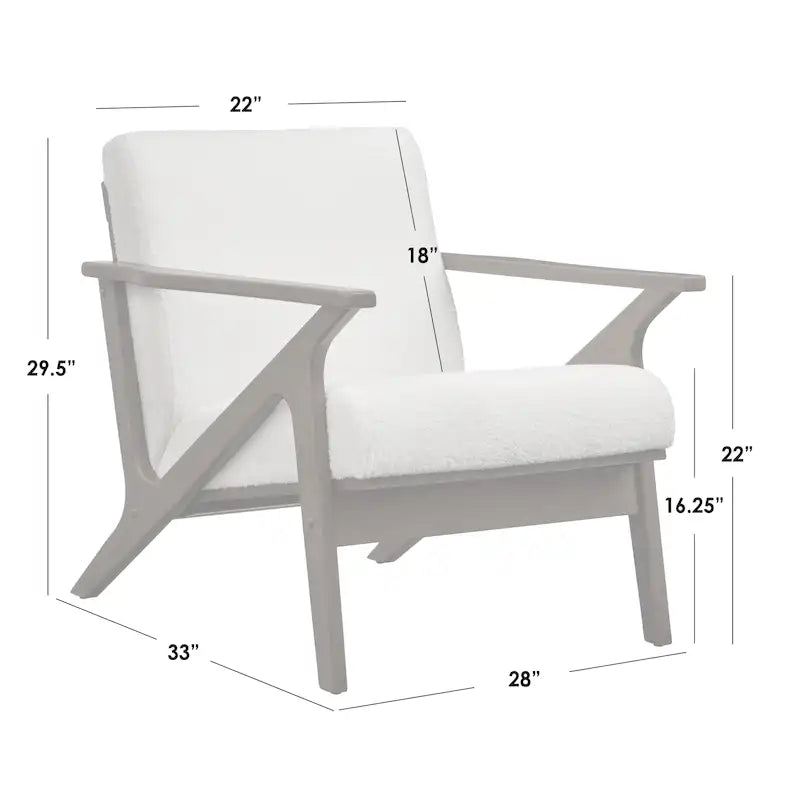 Chaise en bois de style moderne du milieu du siècle Bianca, par Simple Living