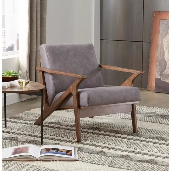 Chaise en bois de style moderne du milieu du siècle Bianca, par Simple Living