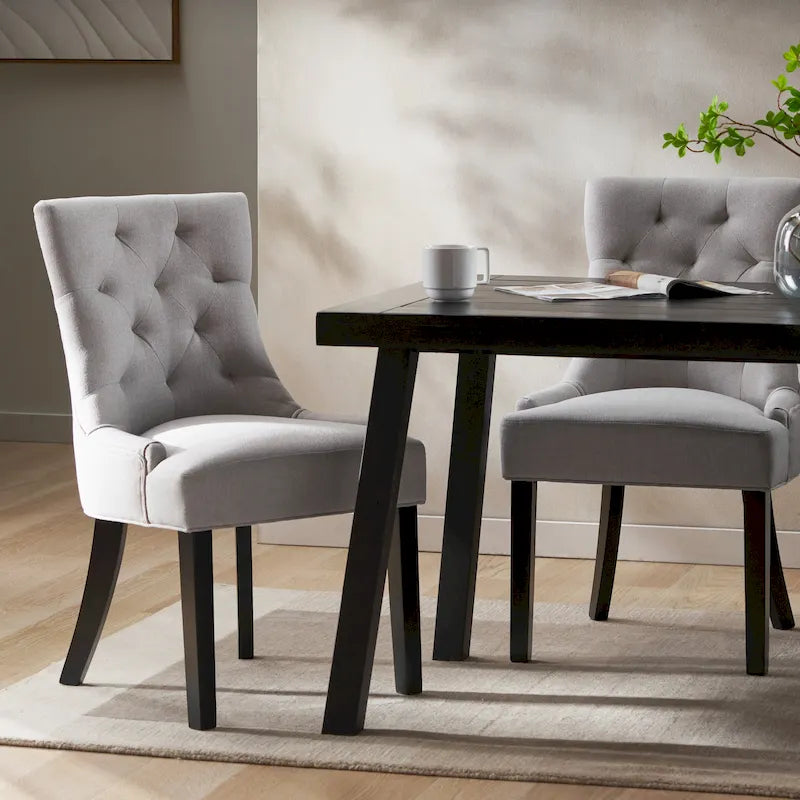 Christopher Knight Home Cheney Chaises de salle à manger capitonnées contemporaines (Lot de 2) - 21.50 L x 25.00 W x 36.00 H