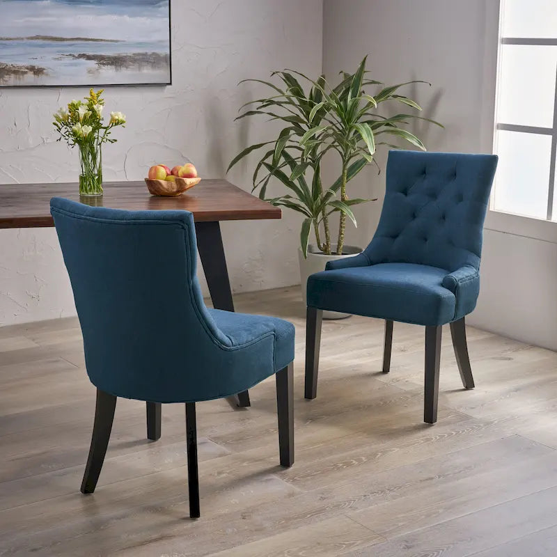 Christopher Knight Home Cheney Chaises de salle à manger capitonnées contemporaines (Lot de 2) - 21.50 L x 25.00 W x 36.00 H
