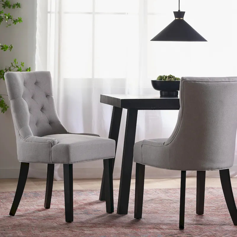 Christopher Knight Home Cheney Chaises de salle à manger capitonnées contemporaines (Lot de 2) - 21.50 L x 25.00 W x 36.00 H