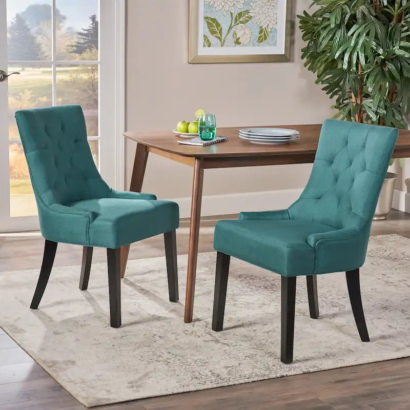Christopher Knight Home Cheney Chaises de salle à manger capitonnées contemporaines (Lot de 2) - 21.50 L x 25.00 W x 36.00 H
