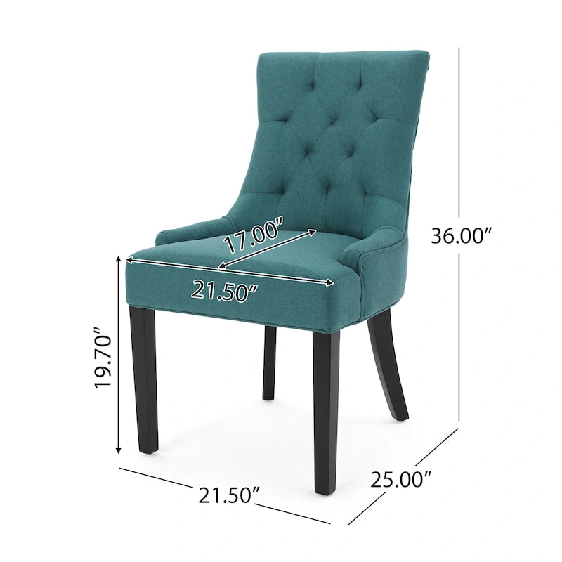 Christopher Knight Home Cheney Chaises de salle à manger capitonnées contemporaines (Lot de 2) - 21.50 L x 25.00 W x 36.00 H
