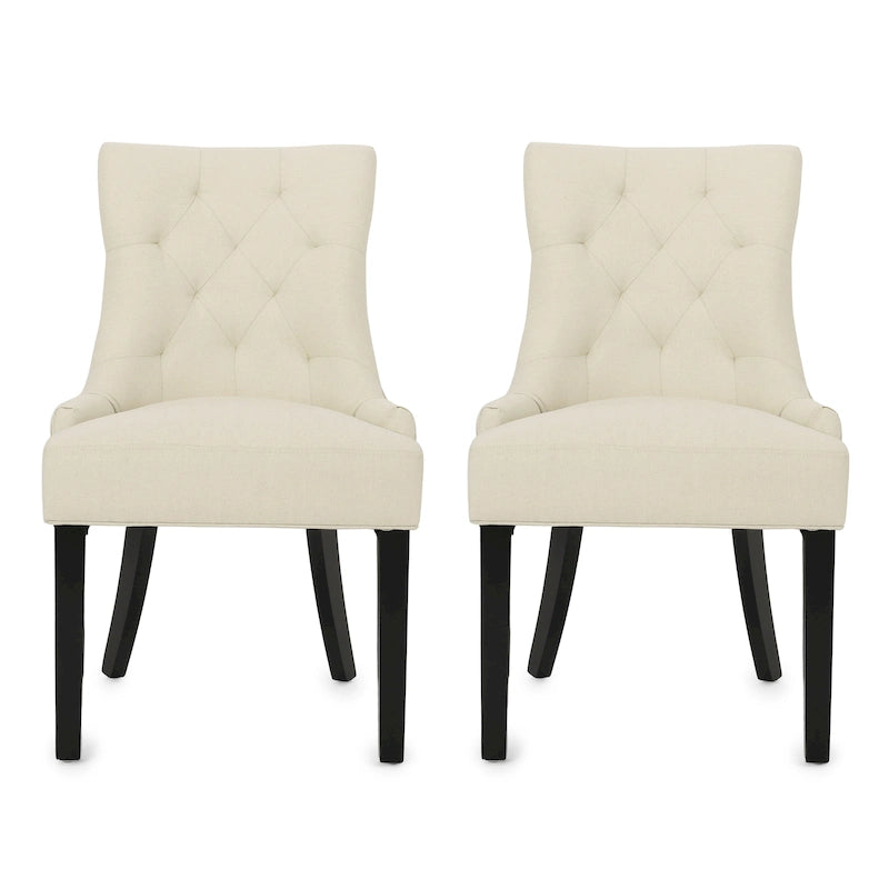 Christopher Knight Home Cheney Chaises de salle à manger capitonnées contemporaines (Lot de 2) - 21.50 L x 25.00 W x 36.00 H