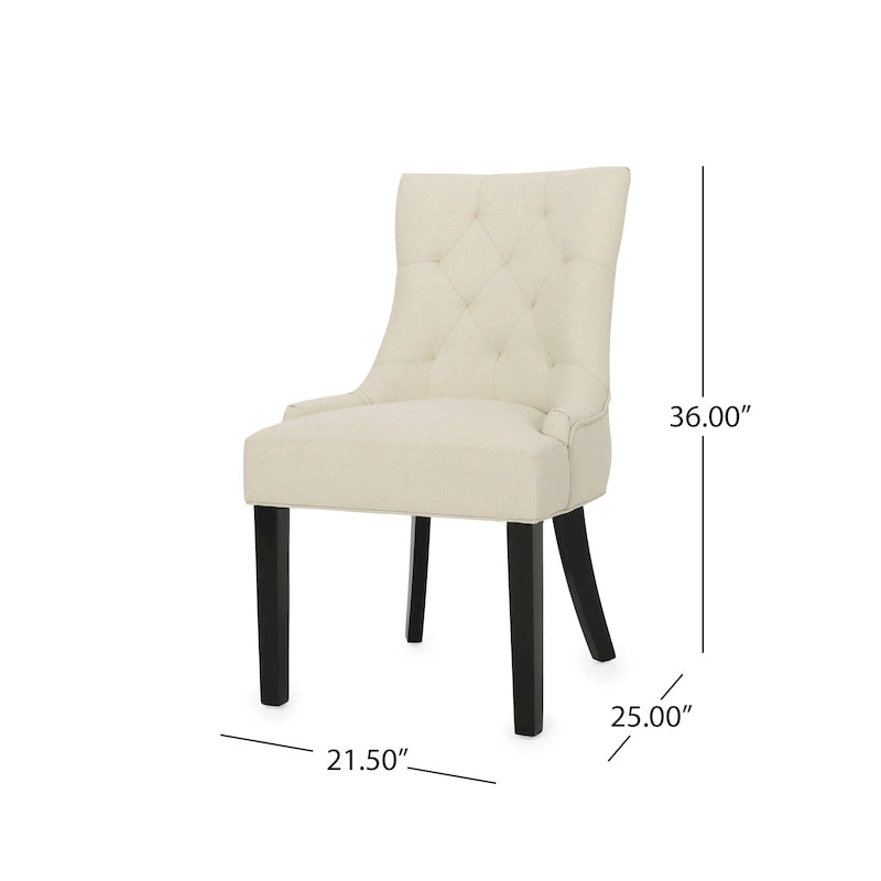 Christopher Knight Home Cheney Chaises de salle à manger capitonnées contemporaines (Lot de 2) - 21.50 L x 25.00 W x 36.00 H
