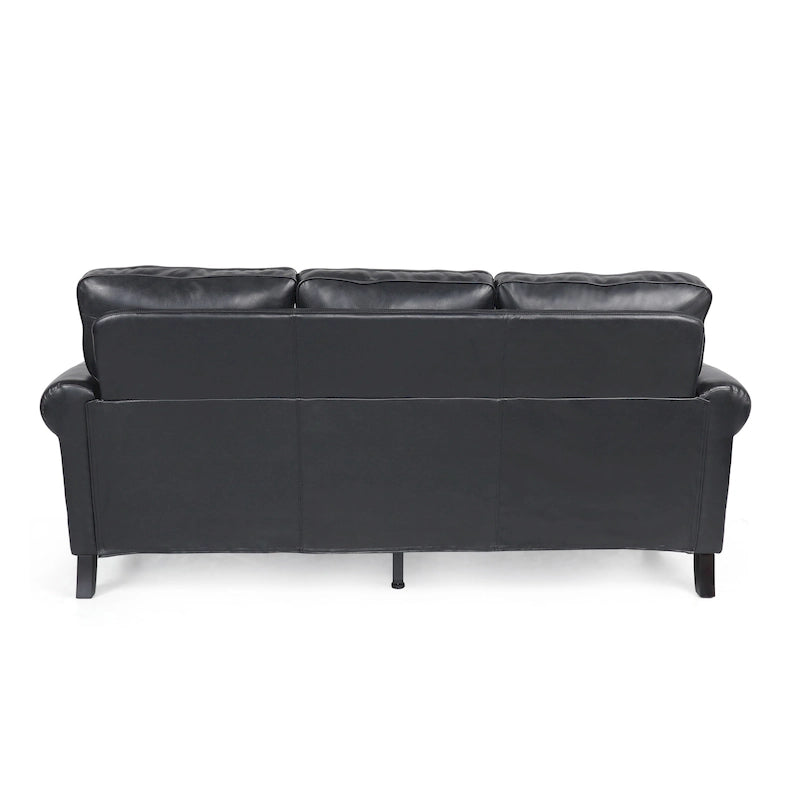 Canapé 3 places en similicuir Dowd avec garniture cloutée par Christopher Knight Home