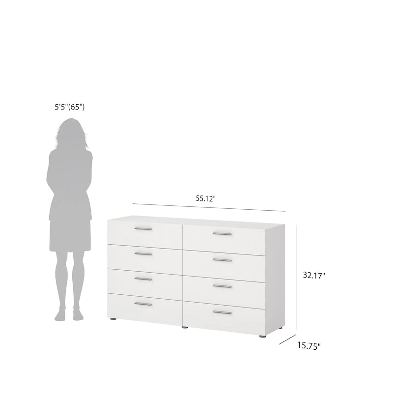 Commode double 8 tiroirs compacte Porch & Den Angus