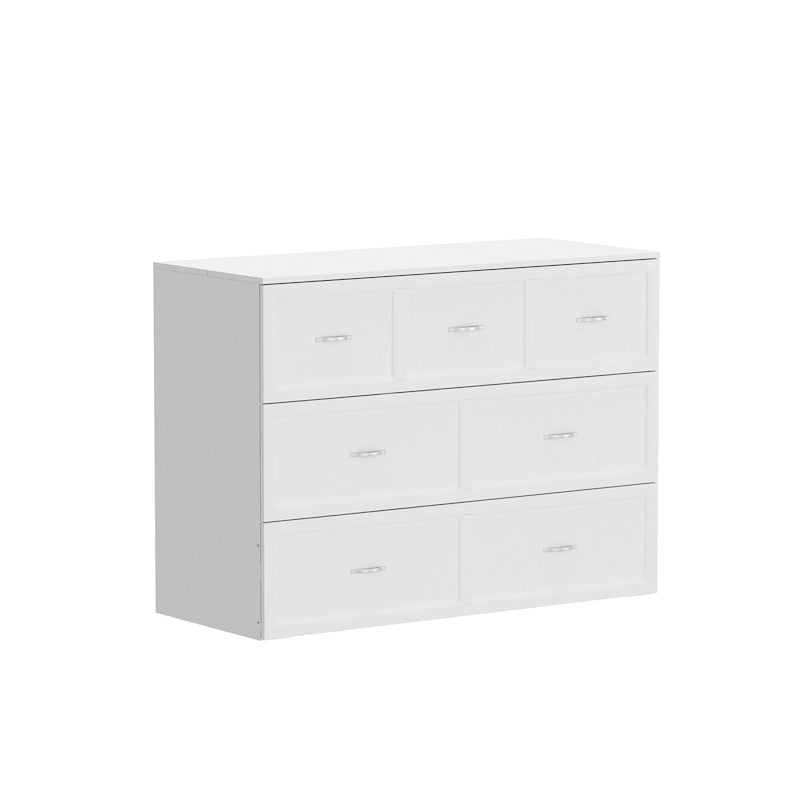 Lit escamotable grand format avec tiroirs pour bureau à domicile ou petite pièce