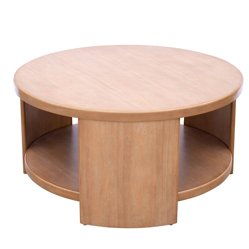 Table Basse Ronde avec Étagère Skye de INK+IVY