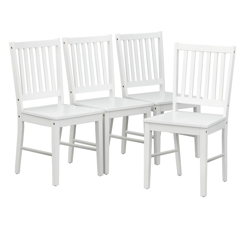 Chaises de salle à manger en bois massif à lattes Simple Living (lot de 4)