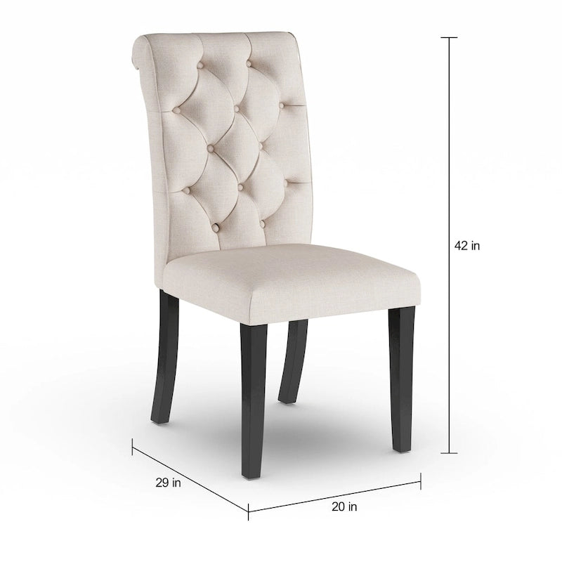 Chaises de salle à manger capitonnées en tissu Sheila Rustic Farmhouse (lot de 2) par Furniture of America