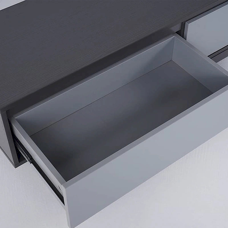 Meuble TV moderne extensible 118 cm avec 3 tiroirs spacieux, console multimédia à longueur réglable pour salon