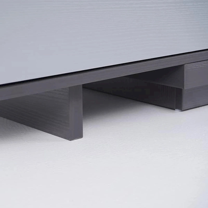 Meuble TV moderne extensible 118 cm avec 3 tiroirs spacieux, console multimédia à longueur réglable pour salon