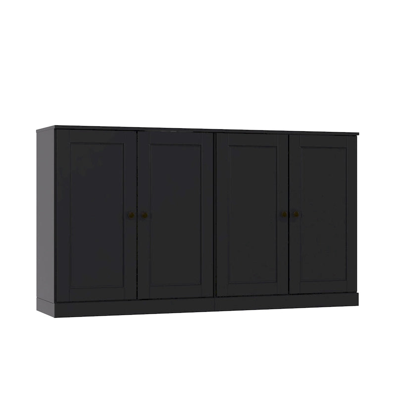 Buffet en bois massif à 100% avec portes en verre ou en bois massif par Palace Imports - 64 x 35.75