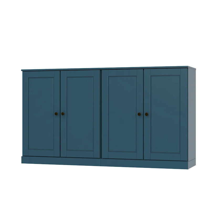 Buffet en bois massif à 100% avec portes en verre ou en bois massif par Palace Imports - 64 x 35.75
