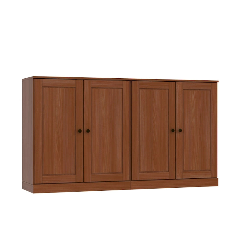 Buffet en bois massif à 100% avec portes en verre ou en bois massif par Palace Imports - 64 x 35.75