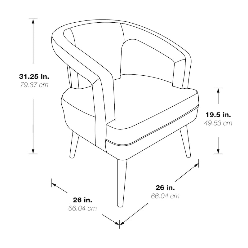 Chaise de réception Mason en similicuir
