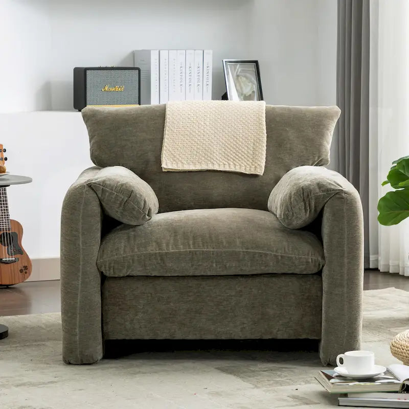 Fauteuil d'appoint surdimensionné de style moderne pour salon, chambre à coucher