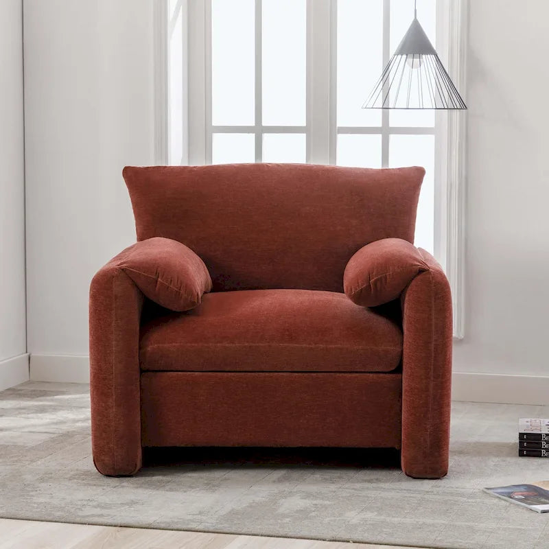 Fauteuil d'appoint surdimensionné de style moderne pour salon, chambre à coucher