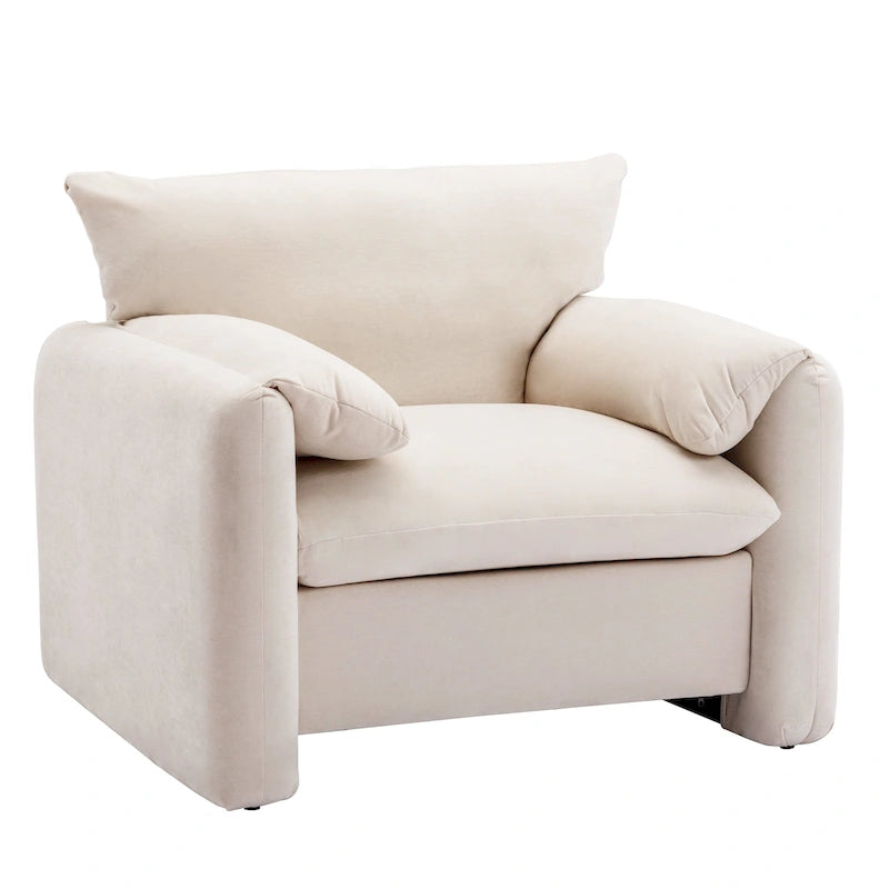 Fauteuil d'appoint surdimensionné de style moderne pour salon, chambre à coucher