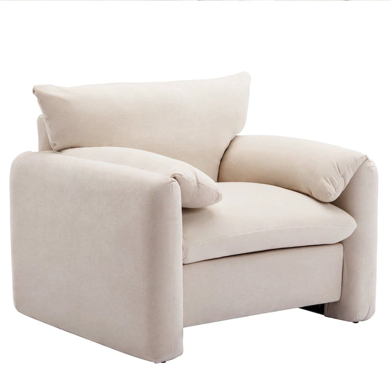 Fauteuil d'appoint surdimensionné de style moderne pour salon, chambre à coucher