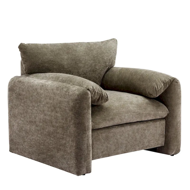 Fauteuil d'appoint surdimensionné de style moderne pour salon, chambre à coucher