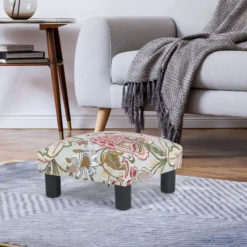 Tabouret marchepied pour animaux de compagnie en tissu rembourré Adeco Ottoman