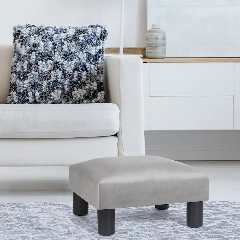 Tabouret marchepied pour animaux de compagnie en tissu rembourré Adeco Ottoman
