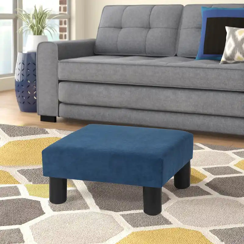 Tabouret marchepied pour animaux de compagnie en tissu rembourré Adeco Ottoman