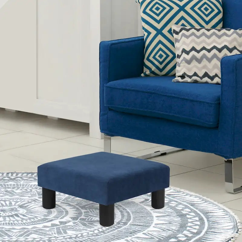 Tabouret marchepied pour animaux de compagnie en tissu rembourré Adeco Ottoman