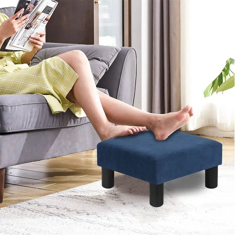 Tabouret marchepied pour animaux de compagnie en tissu rembourré Adeco Ottoman