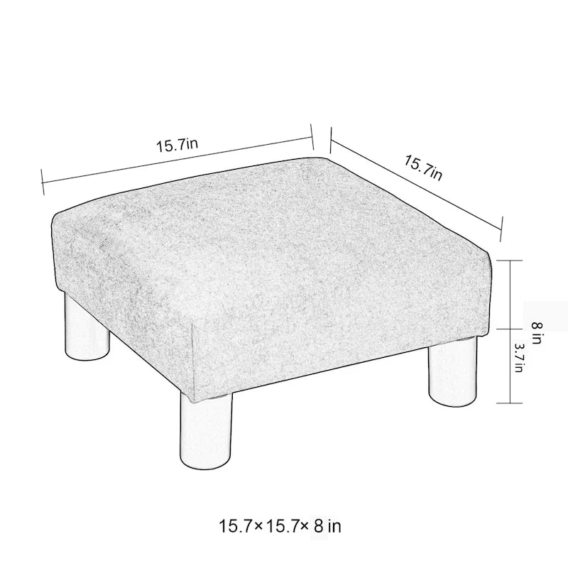 Tabouret marchepied pour animaux de compagnie en tissu rembourré Adeco Ottoman