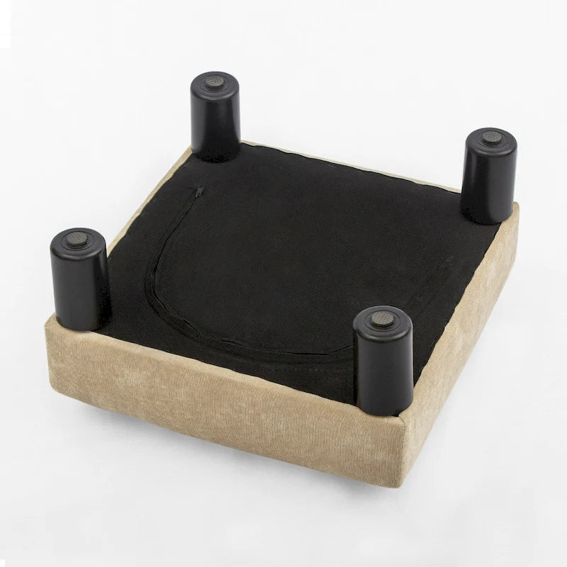 Tabouret marchepied pour animaux de compagnie en tissu rembourré Adeco Ottoman