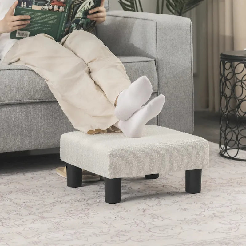 Tabouret marchepied pour animaux de compagnie en tissu rembourré Adeco Ottoman