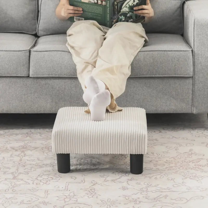 Tabouret marchepied pour animaux de compagnie en tissu rembourré Adeco Ottoman