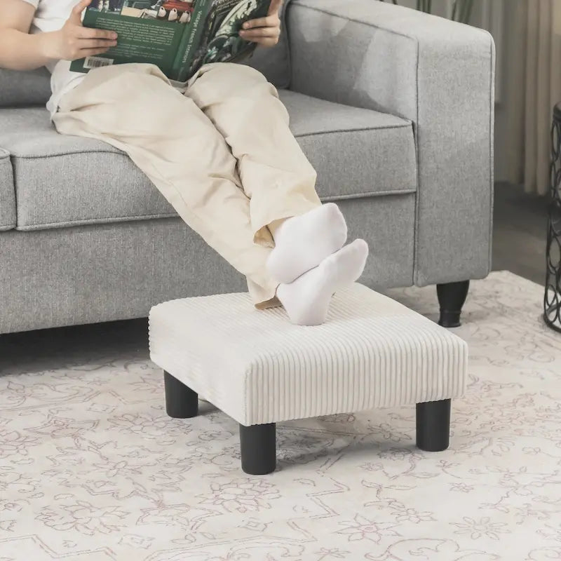 Tabouret marchepied pour animaux de compagnie en tissu rembourré Adeco Ottoman