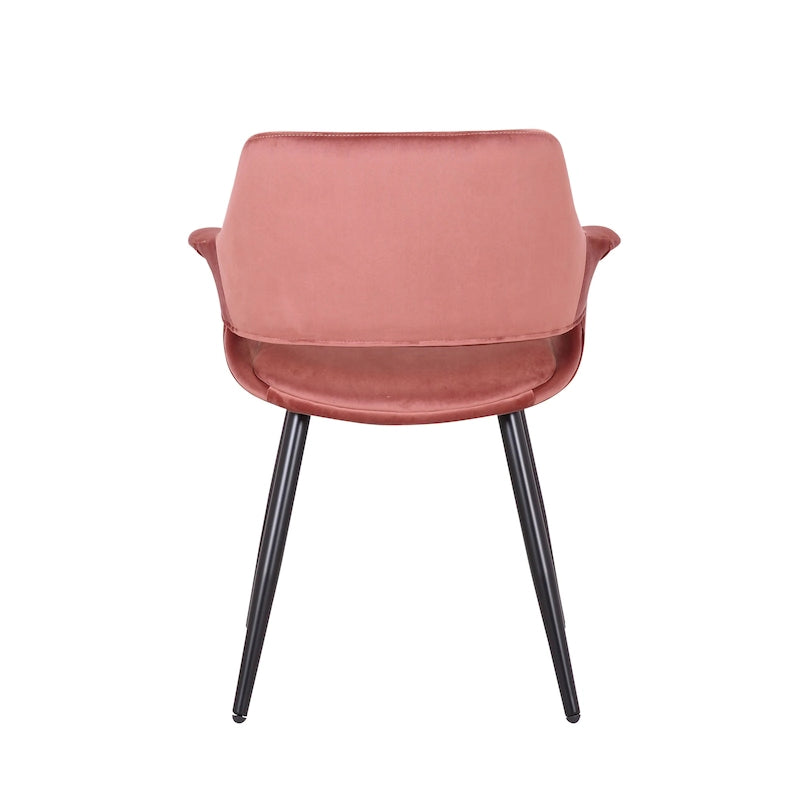 Porthos Home Fulco Chaise de salle à manger en velours de style Mid-century