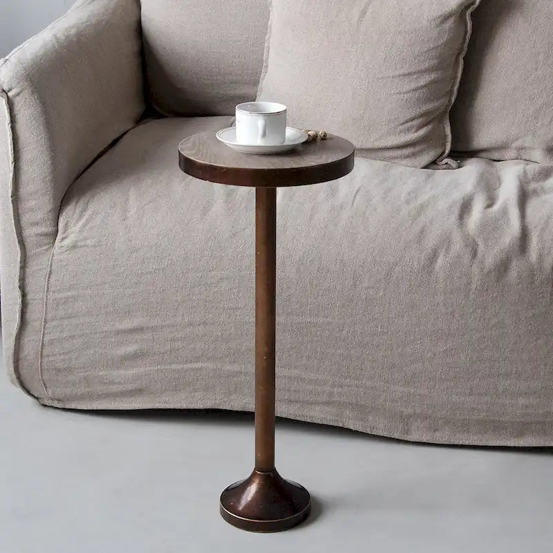 COZAYH Table d'appoint contemporaine avec base piédestal