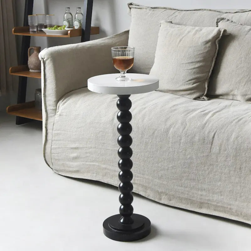 COZAYH Table d'appoint contemporaine avec base piédestal