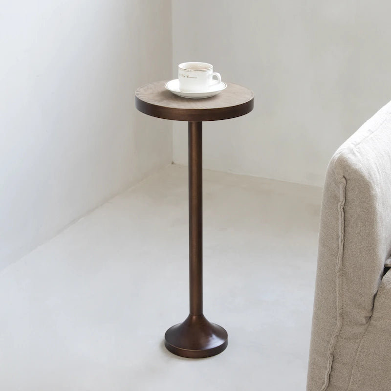 COZAYH Table d'appoint contemporaine avec base piédestal