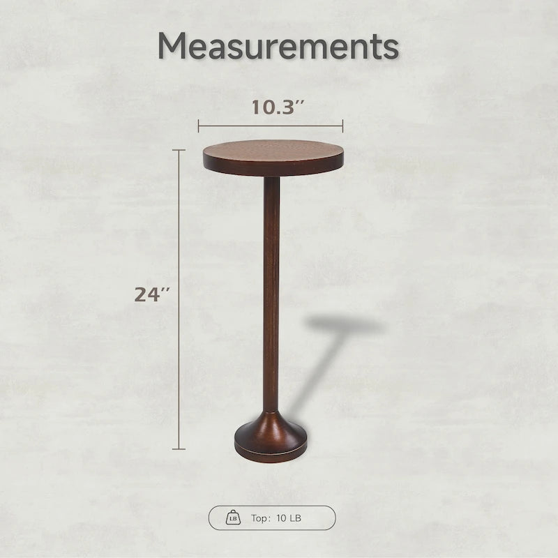 COZAYH Table d'appoint contemporaine avec base piédestal