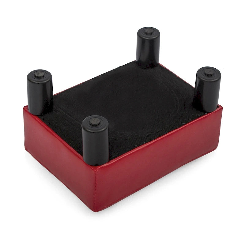Adeco Petit repose-pieds ottoman rectangulaire moderne en similicuir