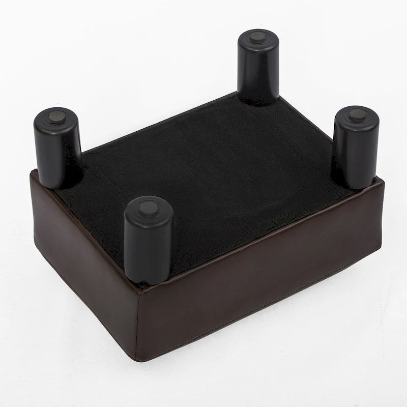 Adeco Petit repose-pieds ottoman rectangulaire moderne en similicuir
