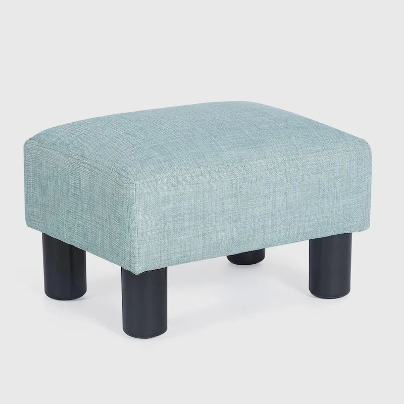 Adeco Petit repose-pieds ottoman rectangulaire moderne en similicuir