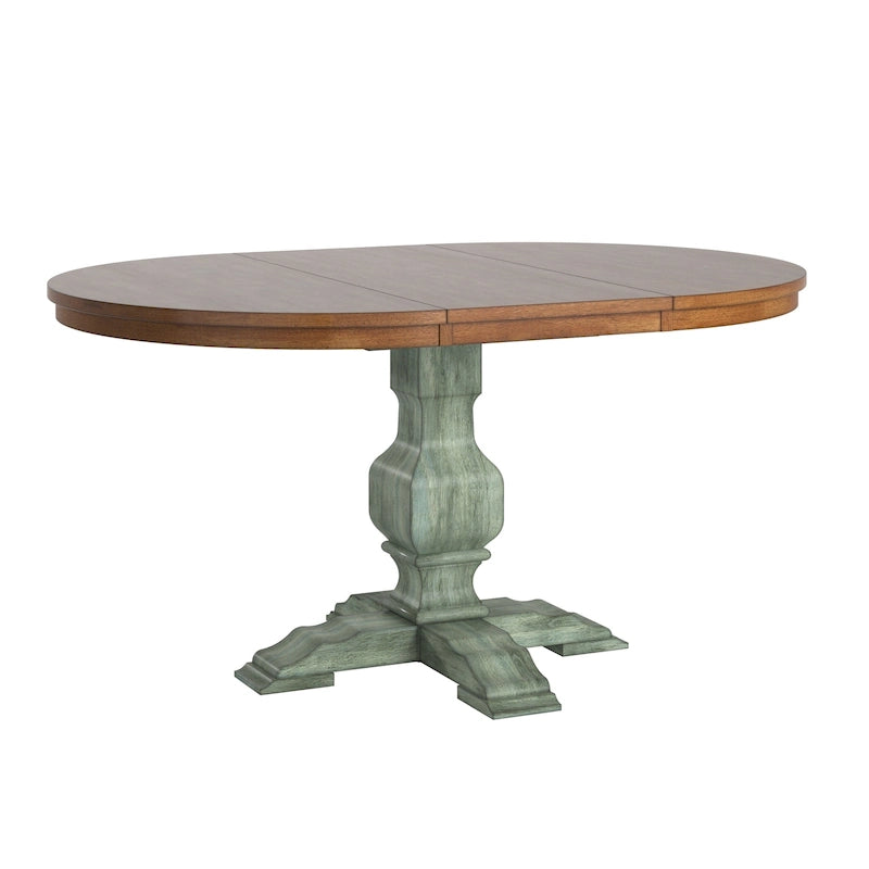 Table à manger ovale bicolore en bois massif Eleanor par iNSPIRE Q Classic