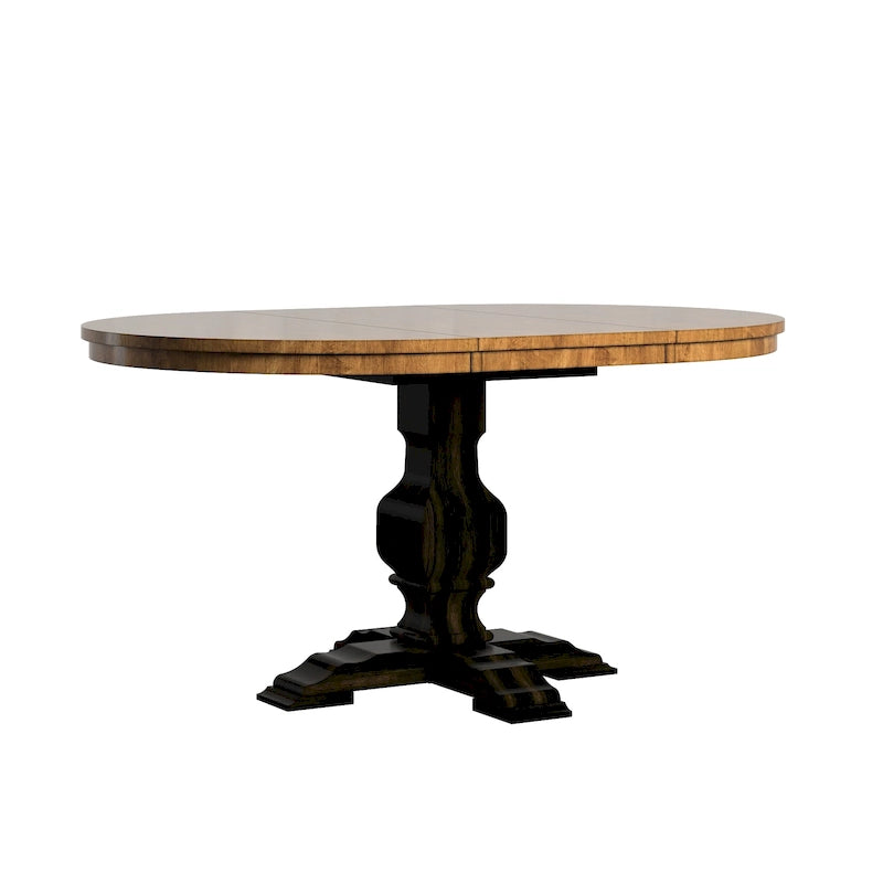 Table à manger ovale bicolore en bois massif Eleanor par iNSPIRE Q Classic