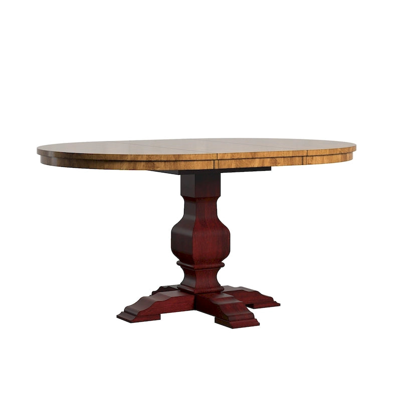 Table à manger ovale bicolore en bois massif Eleanor par iNSPIRE Q Classic