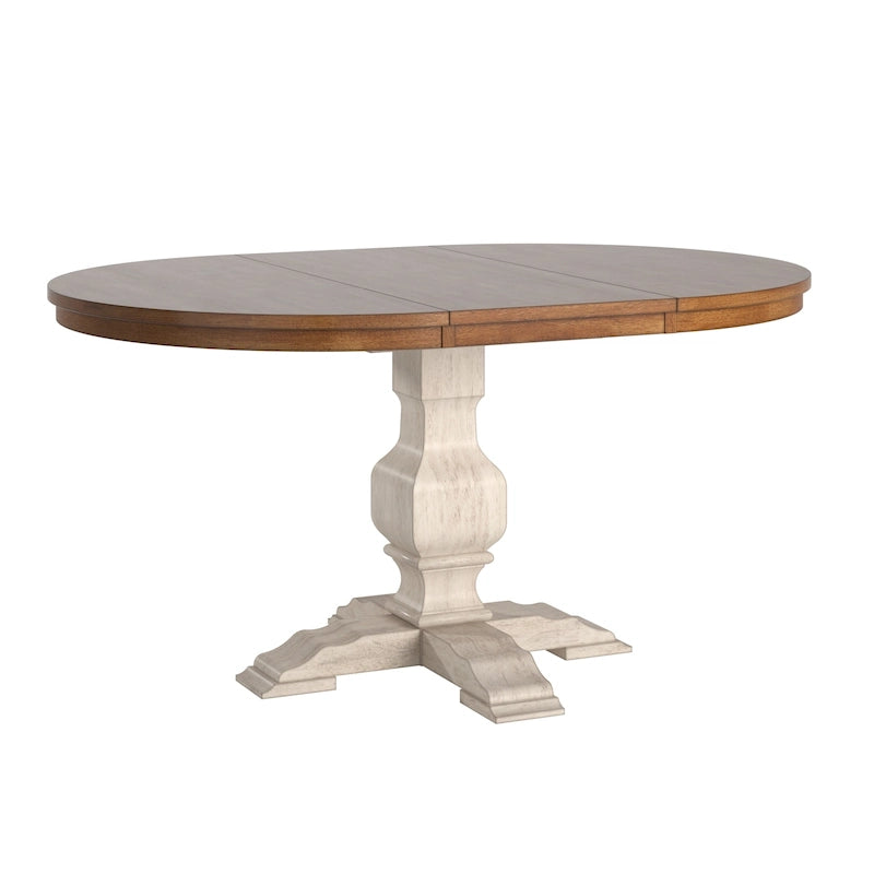 Table à manger ovale bicolore en bois massif Eleanor par iNSPIRE Q Classic